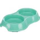 Trixie 24985 Double Bowl - Műanyag duplatál (vegyes színekben) macskák részére (0,2l /Ø11cm)