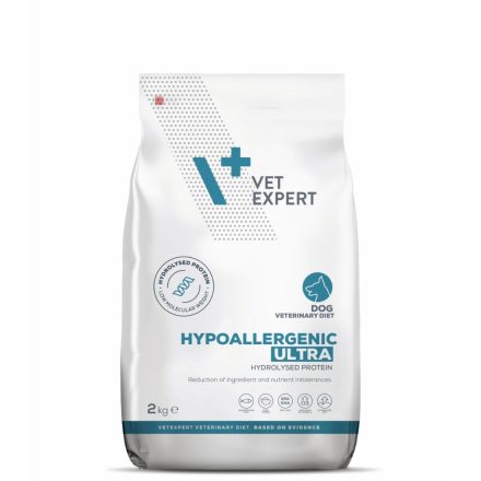 VetExpert Veterinary Diet Hypoallergén Ultra gyógytáp hidrolizált halfehérjéből allergia esetén kutyának 2kg