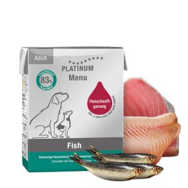   PLATINUM MENU Fish-nedves kutyatáp felnőtt kutyának hal 12x375g