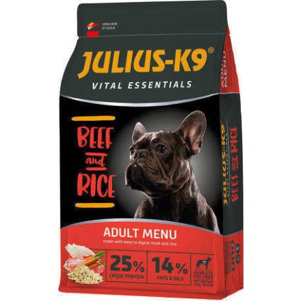 Julius-K9 Adult Vital Essentials - Beef & Rice Small száraztáp 3kg