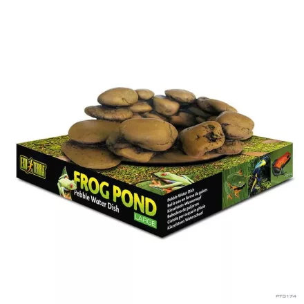 Exo-Terra PT3174 Frog Pond - Pebble Water Dish "L"  kavicsos terráriumi itató, béka-tó