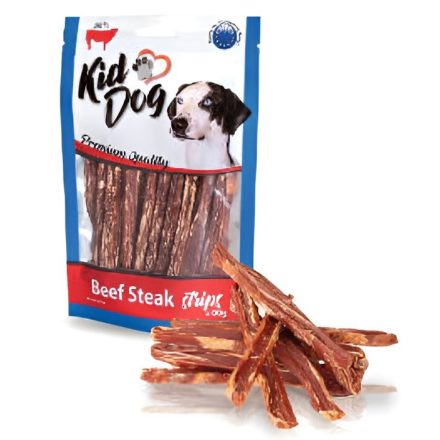 KidDog Beef Steak in strip - marhás jutalomfalat kutyák részére 80g