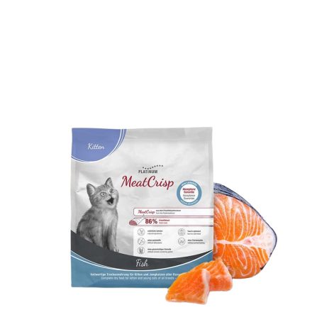 PLATINUM MeatCrisp Kitten Fish-macskatáp kölyök cicának friss halból 400g