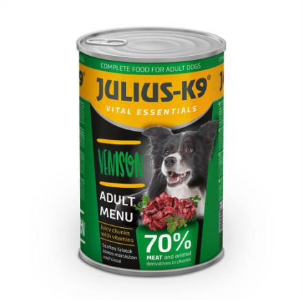 JULIUS-K9 Adult Venison konzerv kutyáknak vadhússal 1230g
