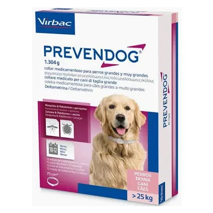Virbac Prevendog szúnyog és kullancs elleni nyakörv nagy- és óriás testű kutyáknak 1db (75cm)