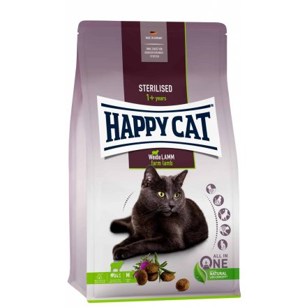Happy Cat Sterilised Weide Lamm - Bárány - száraz macskaeledel 1,3kg