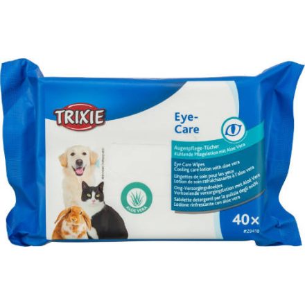 Trixie 29418 eye care wipes, szemkörnyék tisztító kendő, 40db-os