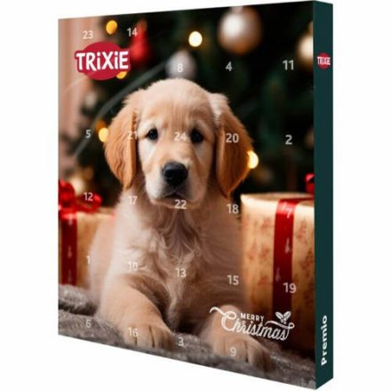 Trixie 9267 Xmas PREMIO Advent Calendar for Dogs - jutalomfalattal töltött kalendárium kutyák részére (24x8g)