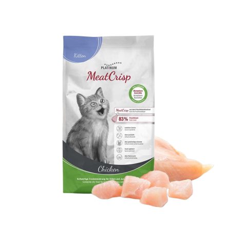 PLATINUM MeatCrisp Kitten Chicken-macskatáp kölyök cicának friss csirkehúsból 1,5kg