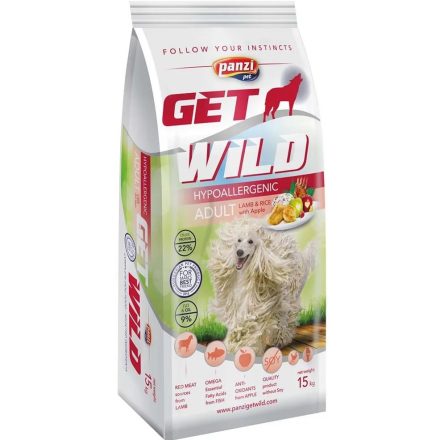 Panzi GetWild Dog Adult Hypoallergenic Lamb & Rice with Apple száraztáp 15kg