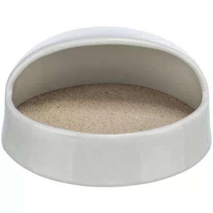 Trixie 63009 Sand Bath with platform - kerámia homok fürdető deguknak, hörcsögöknek, szürke