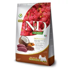   N&D Dog Quinoa Adult Mini Skin&Coat (bőr&szőr) szarvas és kókusz száraz kutyatáp 800g