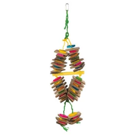   Trixie 58992 Wooden Toy with Sisal Rope - Fajáték kartonnal nagypapagájok részére (18x35cm)