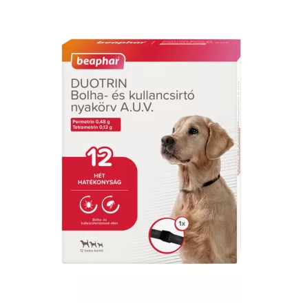 Beaphar Duotrin bolha- és kullancsirtó nyakörv 65cm