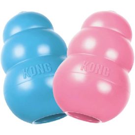   KONG® Puppy fogkímélő gumijáték kölyökkutyáknak M-9cm