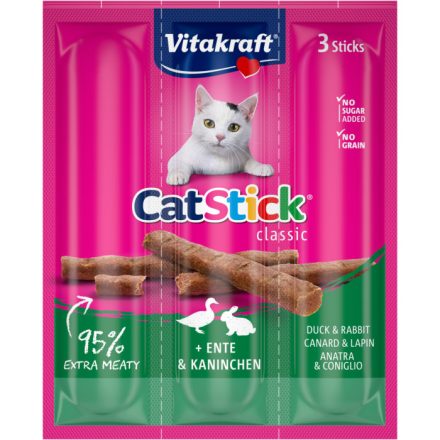 Vitakraft cat sticks kiegészítő eledel kacsával és nyúllal