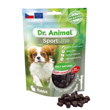 Dr.Animal SportLine nyulas hypoallergén, puha jutalomfalat 100g