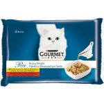   Gourmet Perle Gravy Delight falatok szószban (csirkével és marhával) nedvestáp - macskák részére (4x85g)
