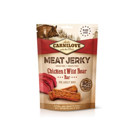 Carnilove Meat Jerky Snack Chicken&Wild Boar Bar – csirke& vaddisznó - jutalomfalat kutyák részére 100g