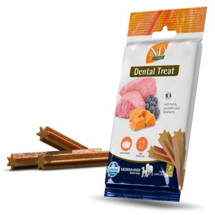 N&D Pumpkin Dog Lamb&blueberry fogtisztító jutalomfalat kutyának Med&max 110g