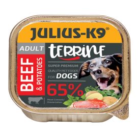   Julius-K9 Dog Terrine Adult Beef&Potatoes - marhás és burgonyás nedveseledel felnőtt kutyák részére (150g)