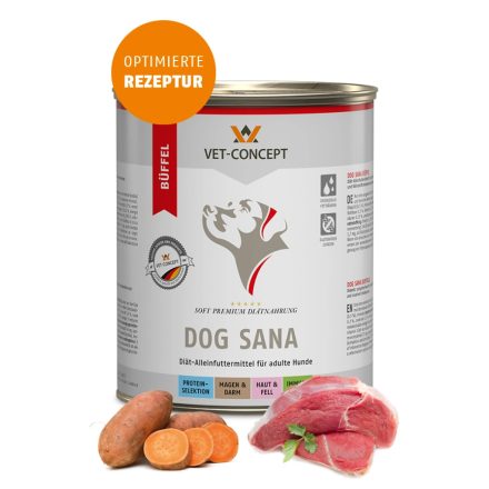 Vet-Concept Dog Sana Buffalo nedves diétás kutyatáp 6x800g