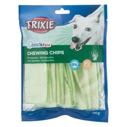 Trixie 2682 Denta Fun Spirulina Chewing Chips - jutalomfalat spirulinával kutyák részére 100g