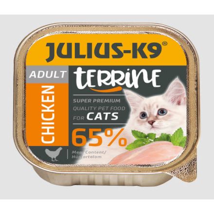 Julius-K9 Cat Terrine Adult Chicken - csirkés nedveseledel felnőtt macskák részére (100g)