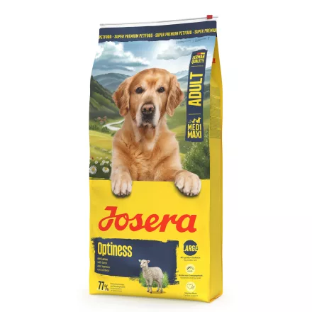 Josera Optiness kutyatáp bárányhússal közepes és nagytestű felnőtt kutyának, extra nagy tápszem mérettel 12,5kg 