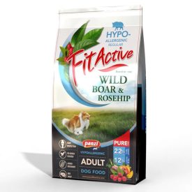   FitActive PURE Hypoallergenic Vaddisznó&csipkebogyó - száraz eledel felnőtt kutyák részére 12kg