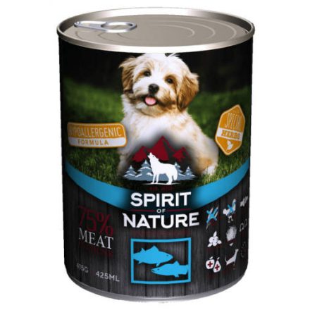 Spirit of Nature Dog tonhalas és lazacos konzerv kutyáknak 415g