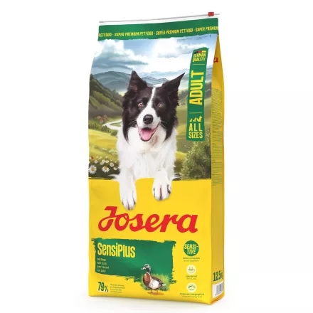 Josera SensiPlus kutyatáp érzékeny emésztőrendszerű felnőtt kutyának kacsával 12,5kg 