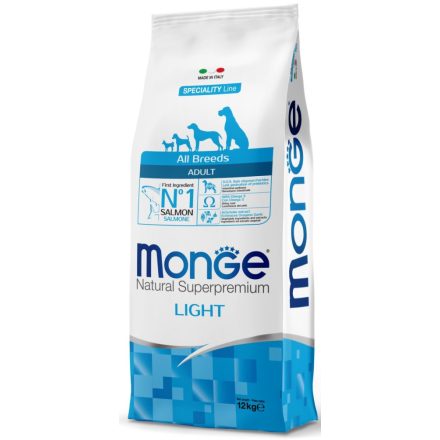 Monge Dog Adult All Breeds Light lazac-rizs száraztáp kutyának 15kg