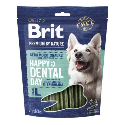 Brit Premium by Nature Dog Dental Snack L fogtisztító jutalomfalat kutyának 250g-7db