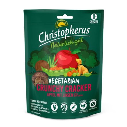 Christopherus Vegetarian - Crunchy Snack alma és lencse jutalomfalat 125g