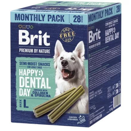 Brit Premium by Nature Dog Dental Snack L fogtisztító jutalomfalat kutyának 28db
