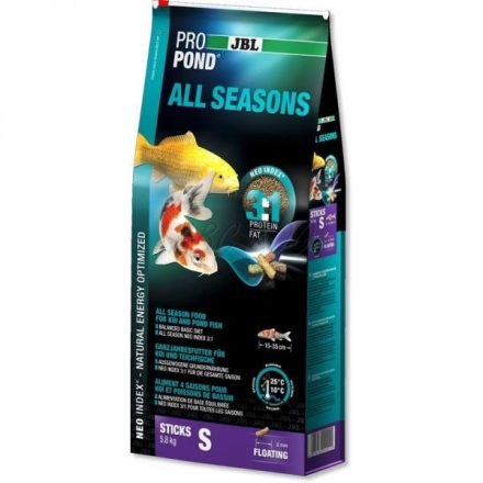 JBL ProPond 3in1 All Seasons Small - egész évszakos eledel Koi és tavihalak részére (5,8kg/ 32liter)