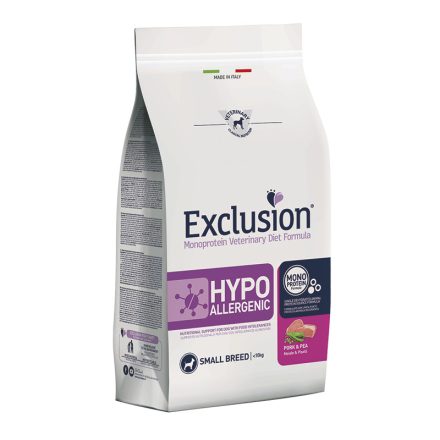Exclusion Veterinary Diet Hypoallergenic Pork & Pea Small gyógytáp kutyának 7kg