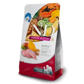   N&D Dog Tropical Selection Adult Medium/Maxi csirke, tönkölybúza, zab, trópusi gyümölcsök száraztáp kutyának 2kg