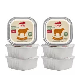   Leiky 100% bárányhús és belsőségek alutálkás eledel kutyának 6 x 300g