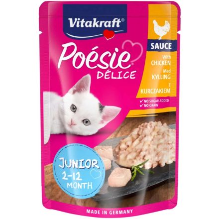 Vitakraft Junior Poésie Déli Sauce csirke alutasakos macskaeledel 85g