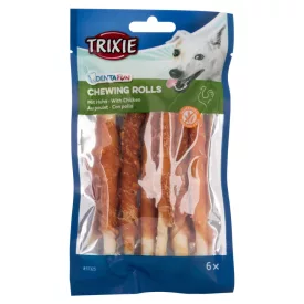   Trixie 31325 Denta Fun csirkés rágórúd, 12cm, 6db - jutalomfalat kutyák részére