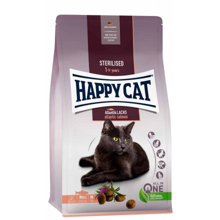 Happy Cat Sterilised Atlantik Lachs - Lazac - száraz macskaeledel 4kg