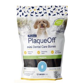   ProDen PlaqueOff Mini Dental Bones dog Veggie fogápoló jutalomfalat zöldségekkel kistestű kutyának 340g