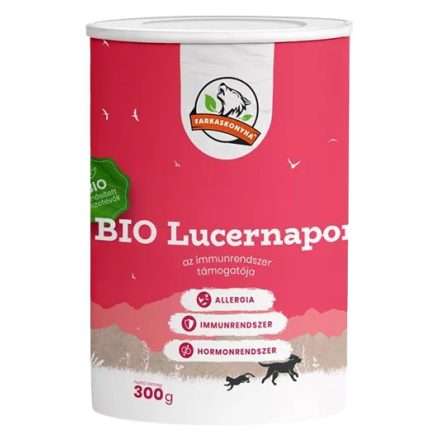 Farkaskonyha Bio lucernapor immunrendszer támogató kutyának és macskának 300g