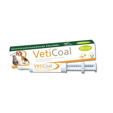 Mervue VetiCoal 50% aktív szén tartalmú paszta kutyák és macskák részére 30ml