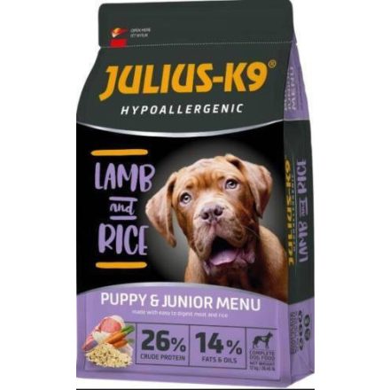 Julius-K9 Hypoallergenic Puppy & Junior Lamb & Rice száraztáp 12kg