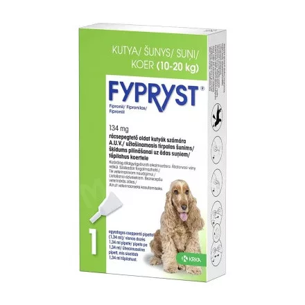 Fypryst spot on 1,34ml spot on M: 10-20kg kutyák részére 1db 