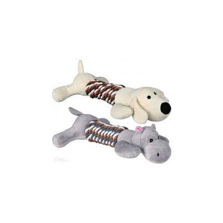 Trixie 35894 Animals with Rope Toy - plüss-kötél játék (kutya) kutyák részére (32cm)
