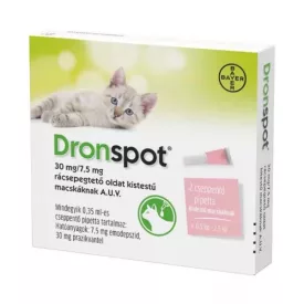   Dronspot 30mg/7,5 mg rácsepegtető oldat kistestű macskáknak 2x0,35ml